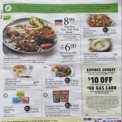 Publix Weekly Ad Preview Nov 11 - 17