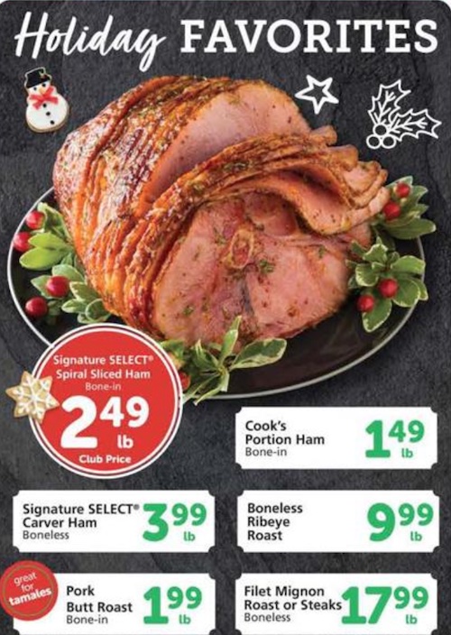 The Best Christmas Meat Deals - Kroger, Publix, ALDI, and more Stores 8 Vons Signature Select Christmas Ham Deal