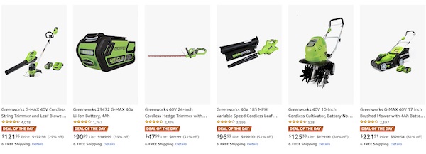 Up to 30% off Greenworks Lawn Care Power Tools 1 Up to 30% off Greenworks Lawn Care Power Tools