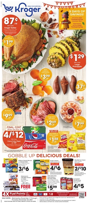 Thanksgiving Ads 2021 - Kroger, Publix, Winn Dixie, ALDI, And More 2 Kroger Weekly Ad Nov 17 - 25, 2021