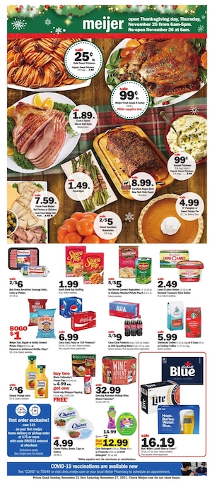 Thanksgiving Ads 2021 - Kroger, Publix, Winn Dixie, ALDI, And More 10 Meijer Weekly Ad Nov 21 - 27, 2021