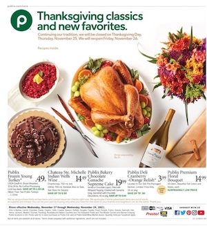 Thanksgiving Ads 2021 - Kroger, Publix, Winn Dixie, ALDI, And More 11 Publix Weekly Ad Nov 17 - 24, 2021