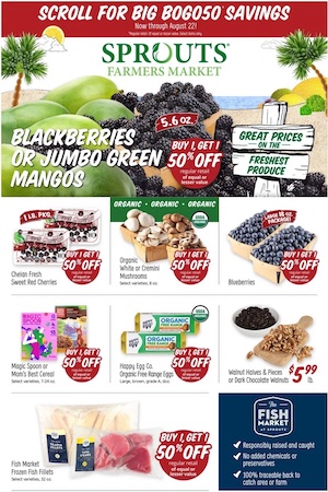 Sprouts BOGO Sale Aug 16 - 22, 2023