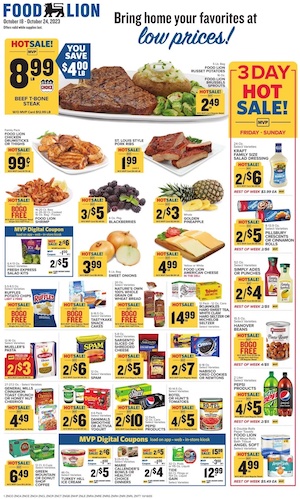 Food Lion BOGOs Oct 18 - 24, 2023