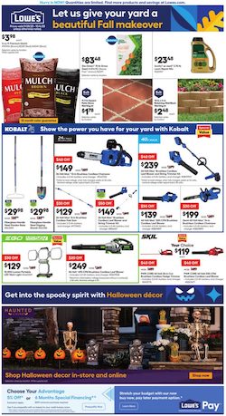 Lowe’s Fall Sale October 2023