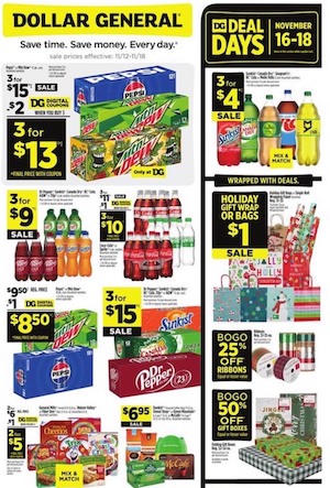 Dollar General Deal Days Nov 16 - 18, 2023