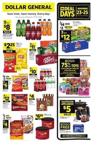 Dollar General Deal Days Nov 23 - 25, 2023