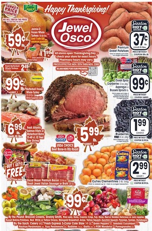 Jewel-Osco Thanksgiving Nov 15 - 23, 2023