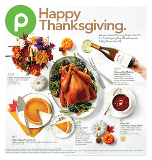 Publix Thanksgiving Nov 15 - 23, 2023