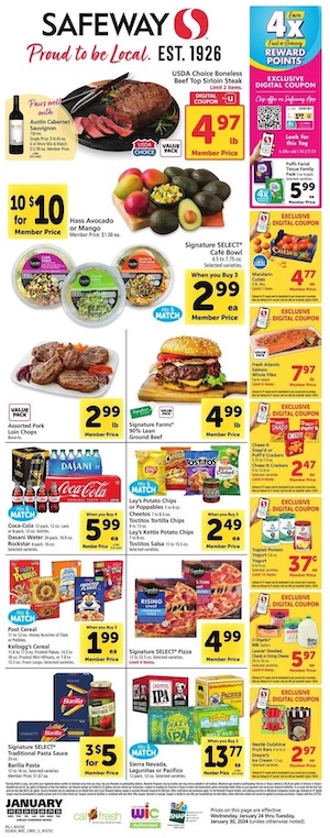 Safeway Exclusive Coupons Jan 24 - 30, 2024