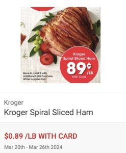 Easter Ham Weekly Ad Specials Mar 2024