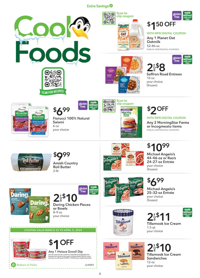 Publix Cool Foods Ad Extra Savings Mar Apr 2024