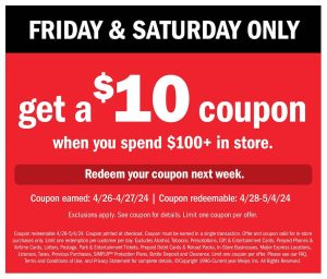 Meijer $10 Coupon Apr 26 – 27, 2024