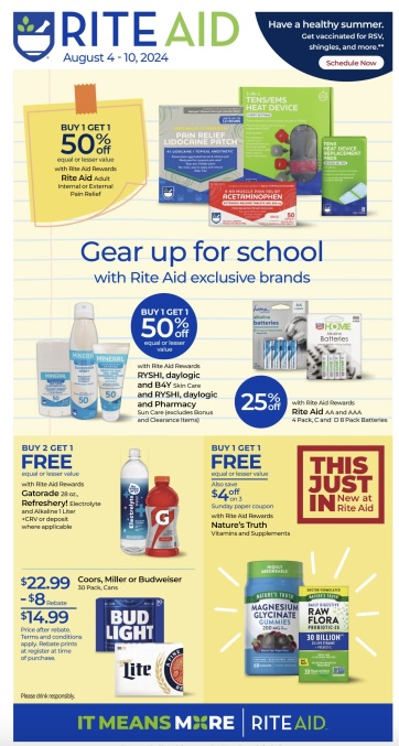 Rite Aid Weekly Ad Aug 4 10 2024