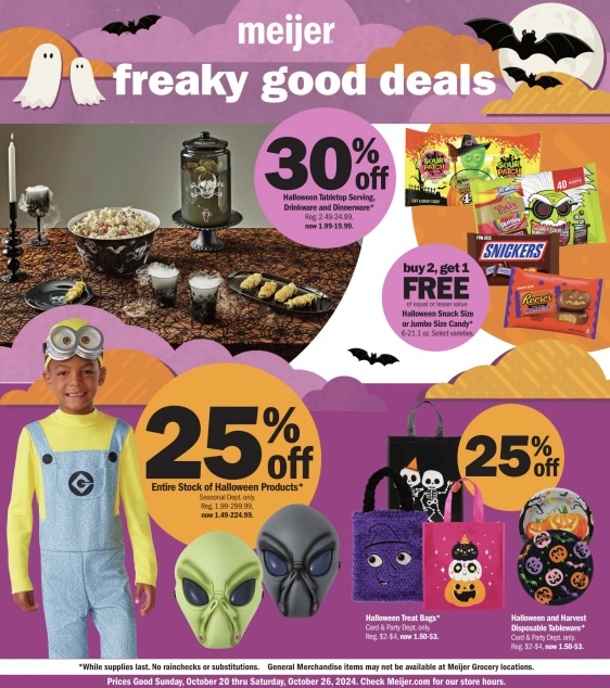 Meijer Halloween Sale 2024