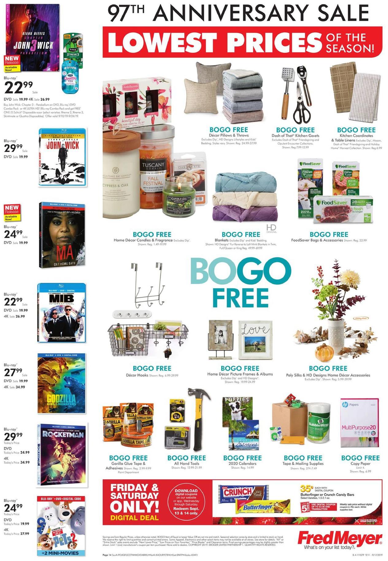 Fred Meyer Ad Sep 11 - 17, 2019 page 14