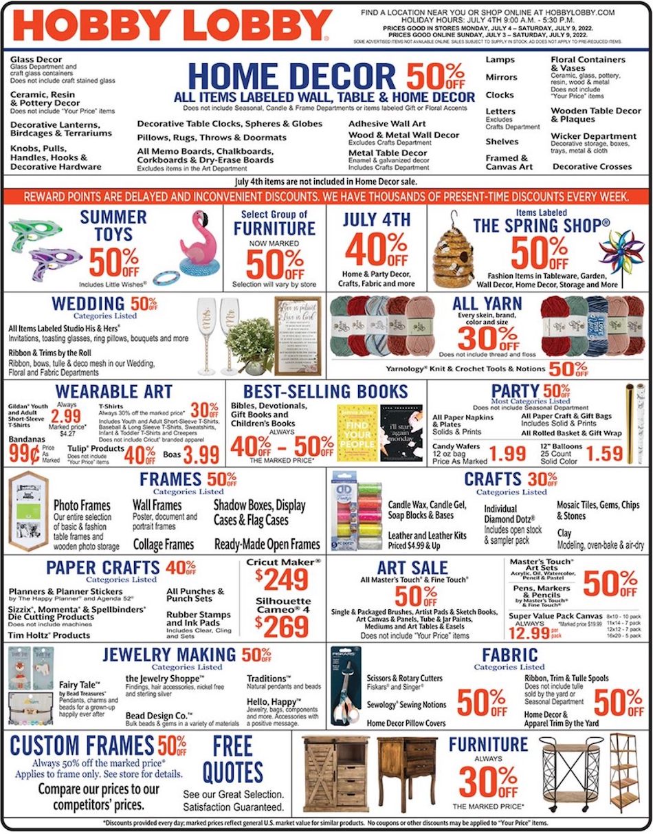 Hobby Lobby Ad
