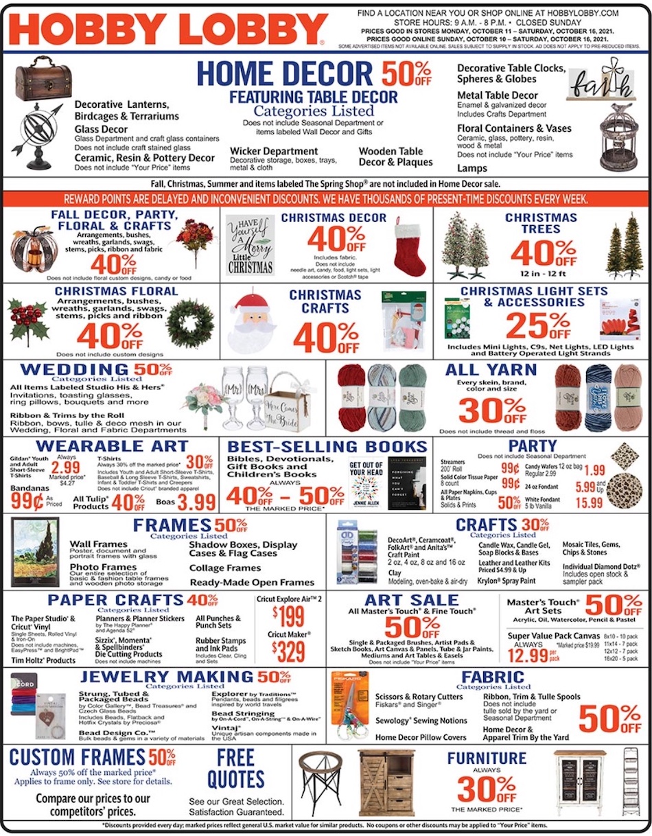 Hobby Lobby Ad