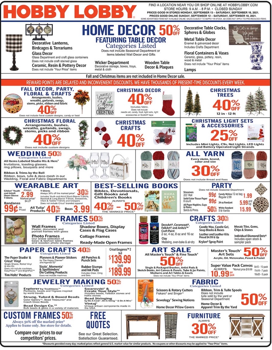 Hobby Lobby Ad