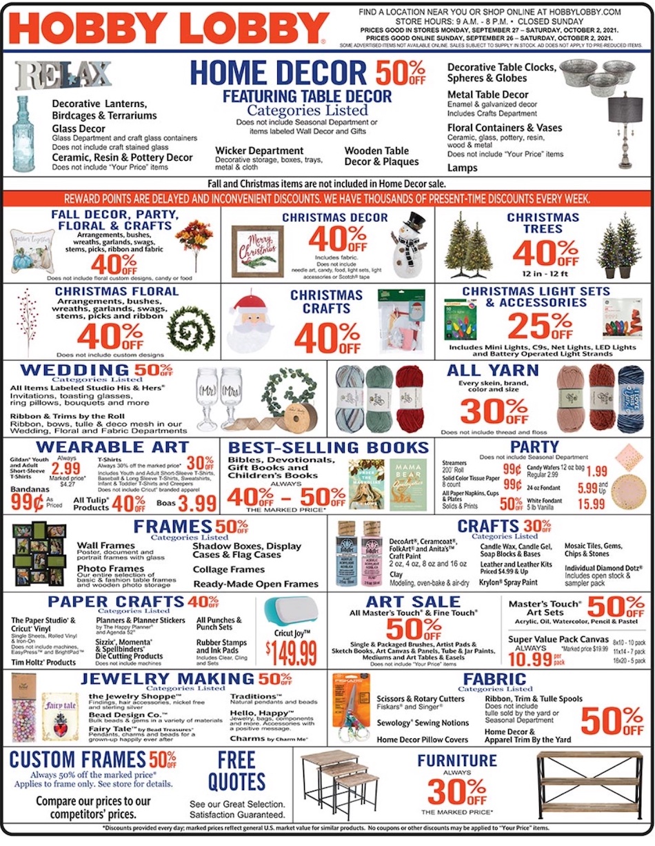 Hobby Lobby Ad