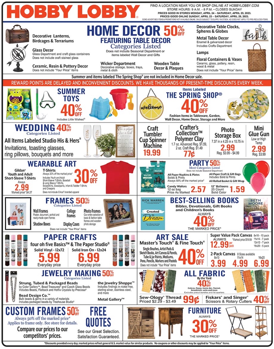 Hobby Lobby Ad