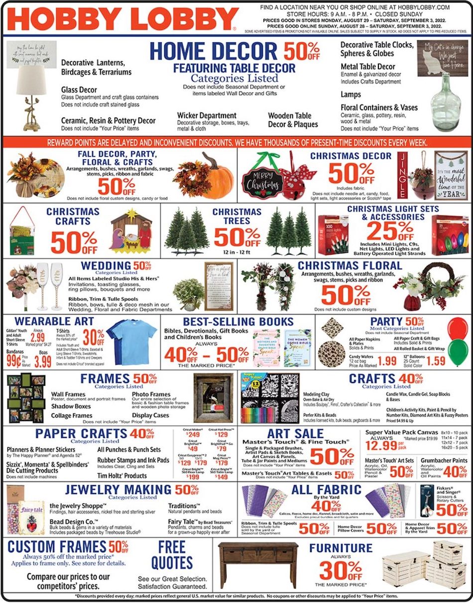 Hobby Lobby Ad