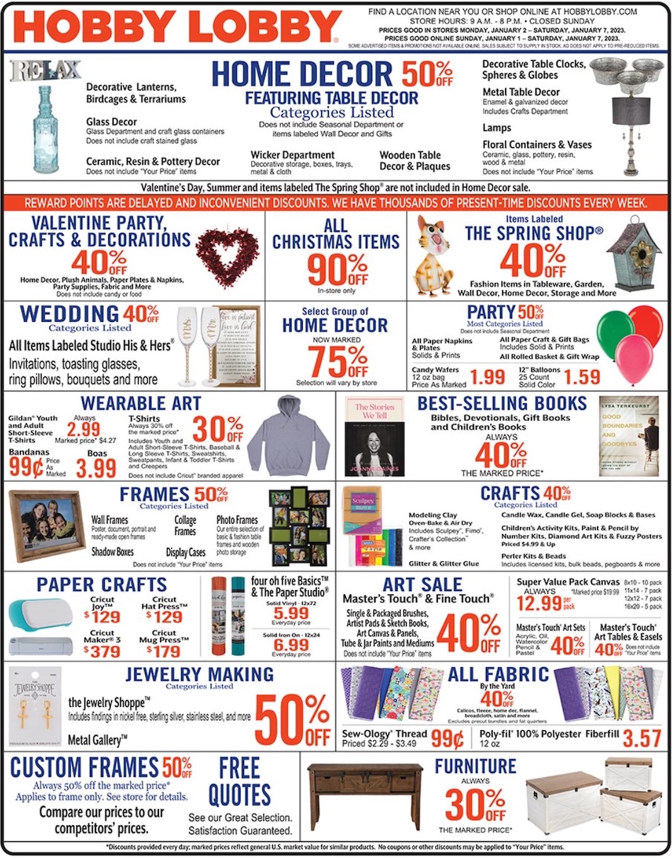 Hobby Lobby Ad