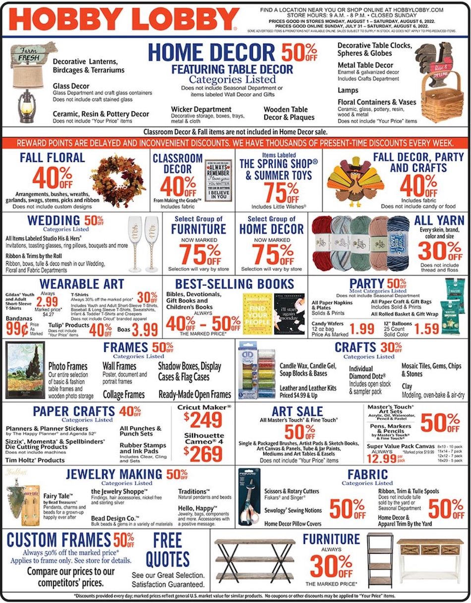 Hobby Lobby Ad