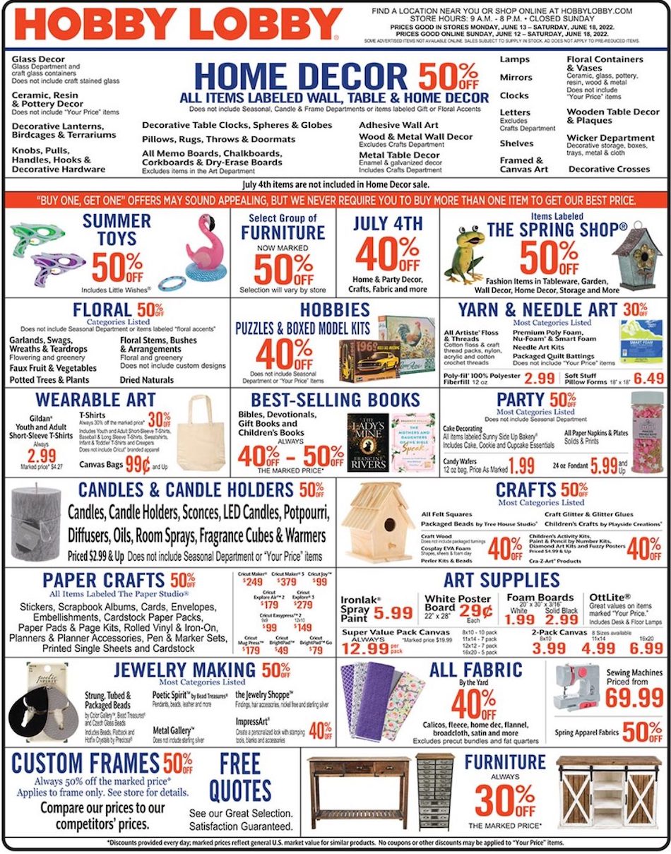 Hobby Lobby Ad