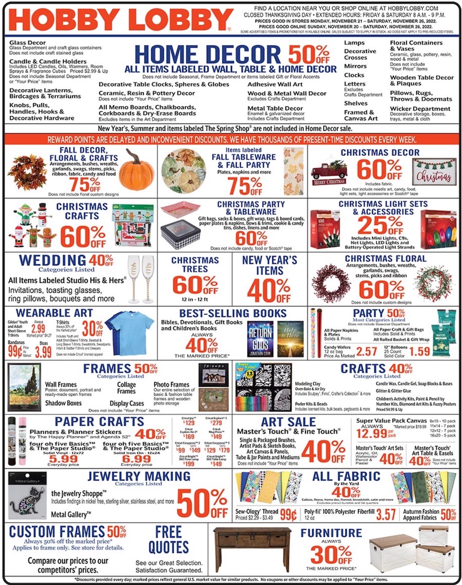 Hobby Lobby Ad