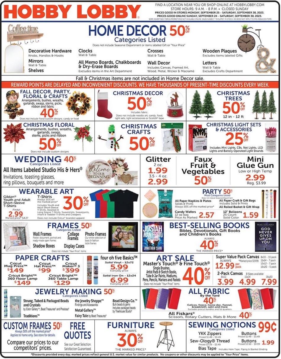 Hobby Lobby Ad