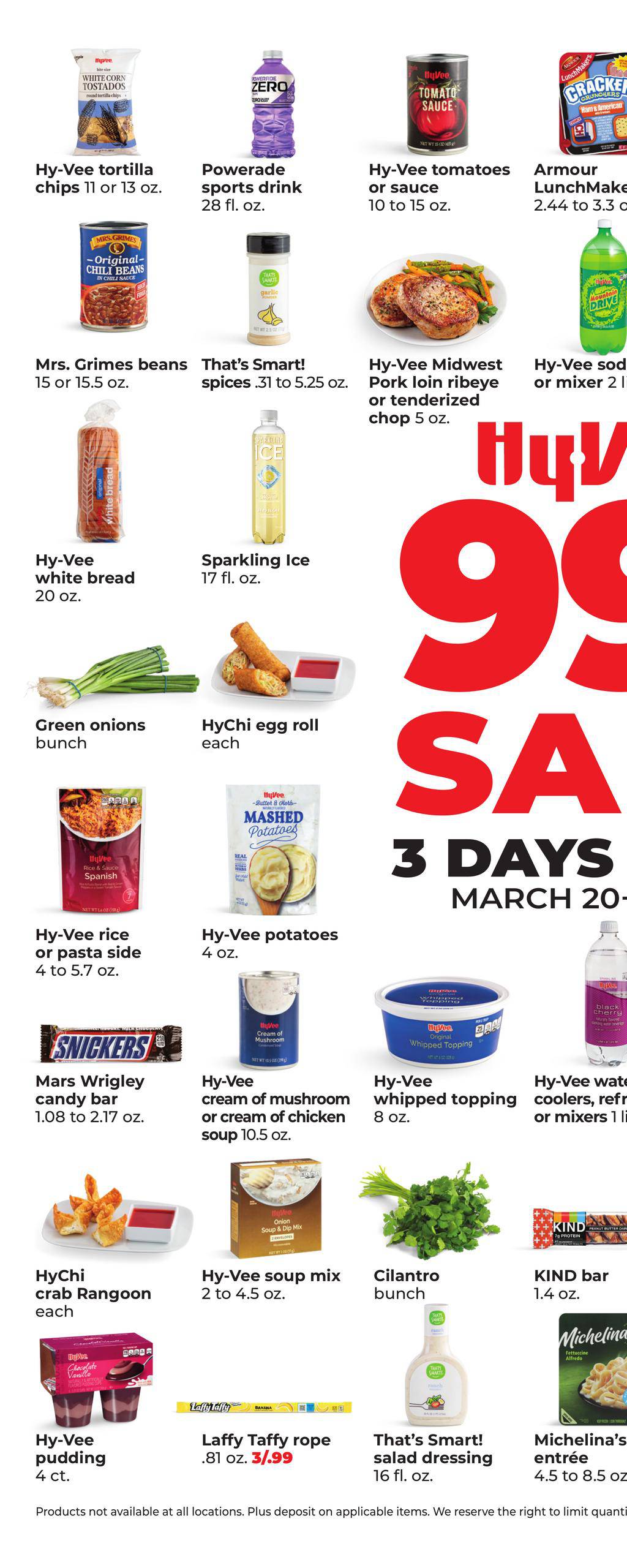 Vee Ad Hy-vee Ad Hy-Vee 99¢ SALE March 20–22, 2026 | WeeklyAds2