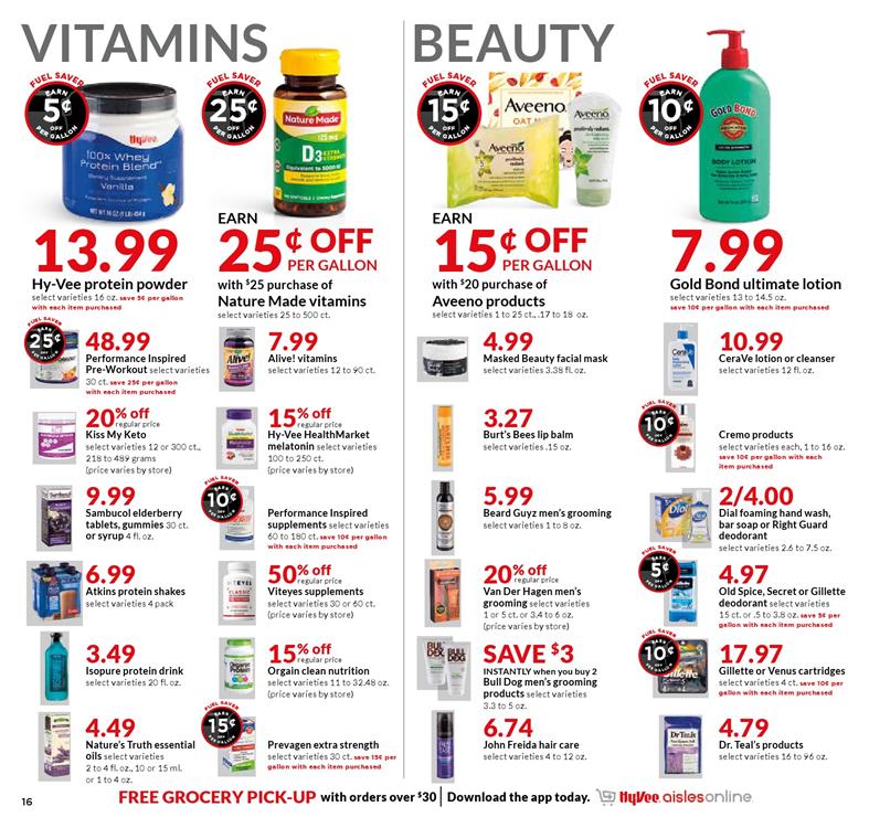 Hy-vee Ad page 16