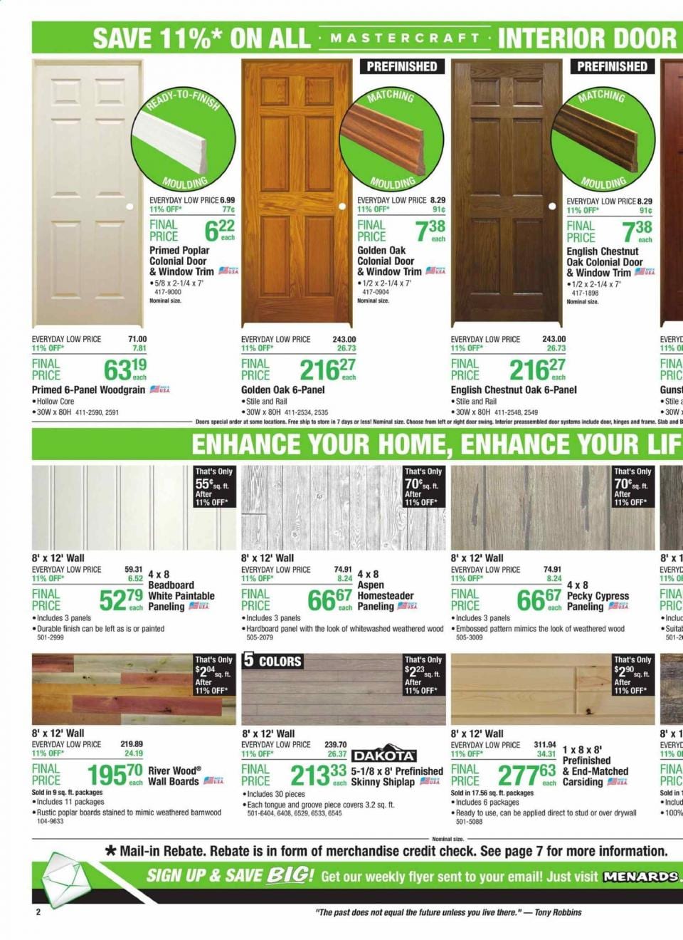 Menards Ad