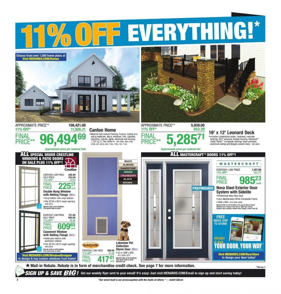 Menards Ad