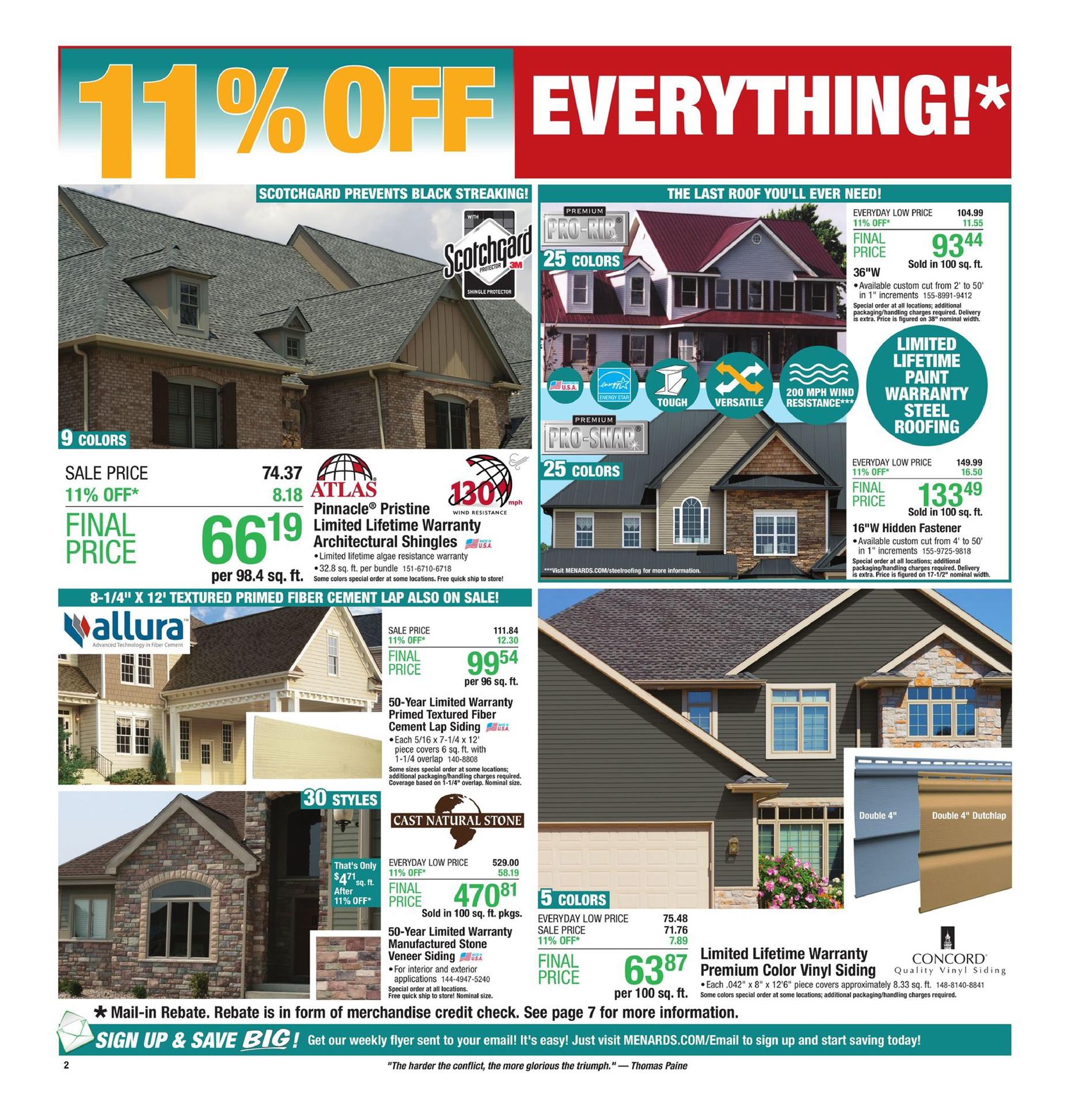 Menards Ad