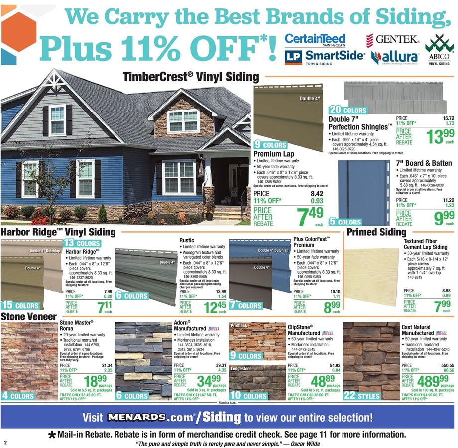 Menards Ad