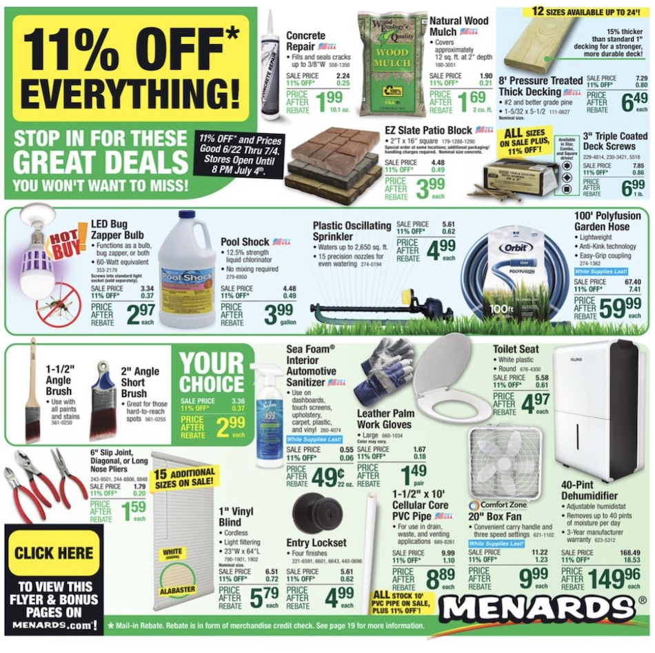 Menards Ad