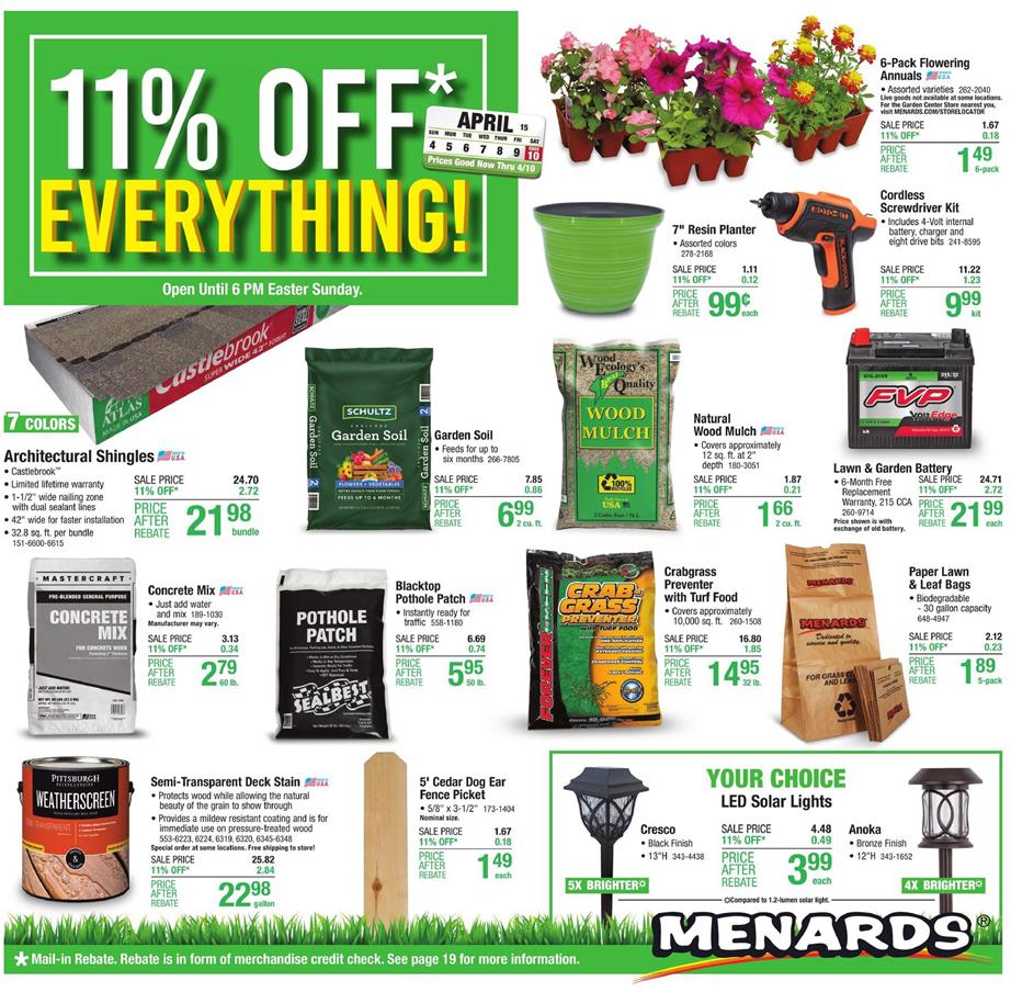 Menards Ad