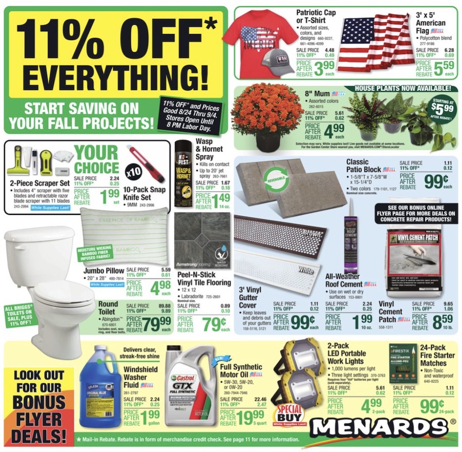 Menards Weekly Ad Aug 24 - Sep 4, 2023 | WeeklyAds2