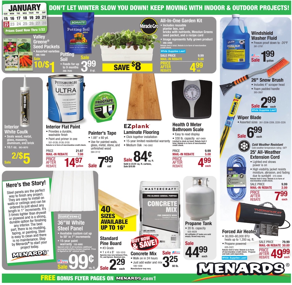 Menards Weekly Ad Jan 15 22, 2023 WeeklyAds2