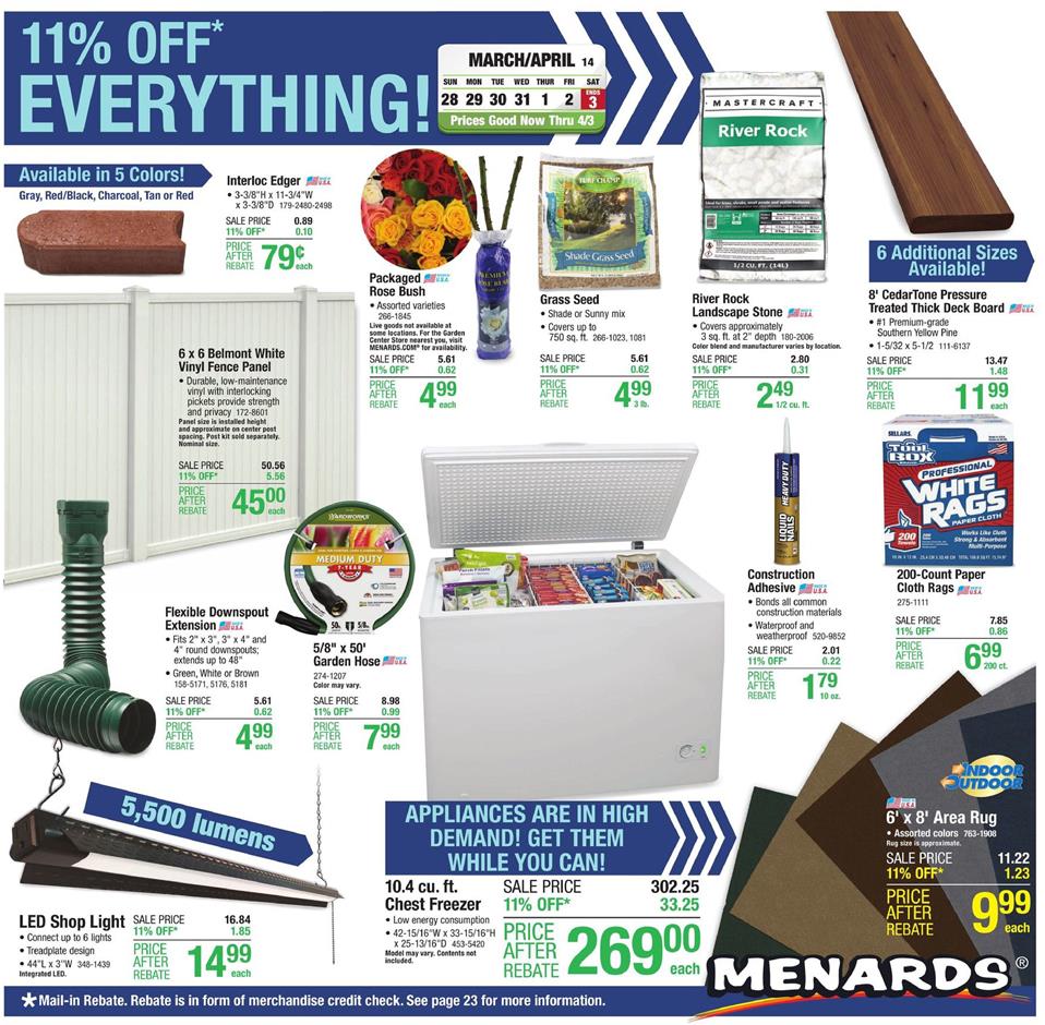 Menards Ad