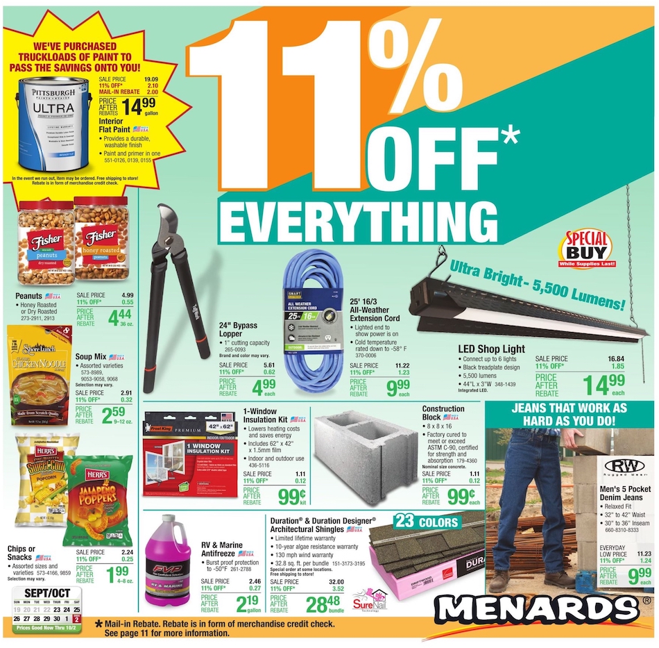 Menards Ad