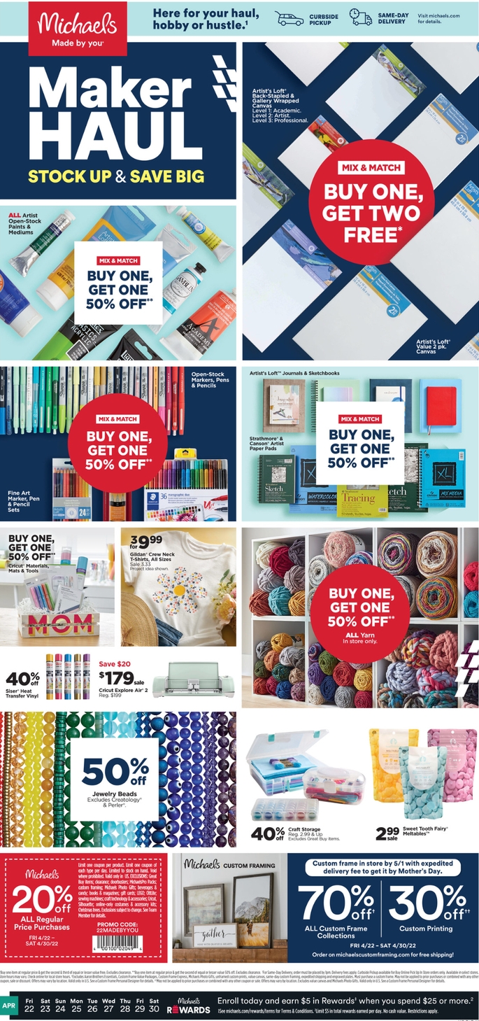 Michaels Weekly Ad Apr 22 - 30, 2022 | WeeklyAds2