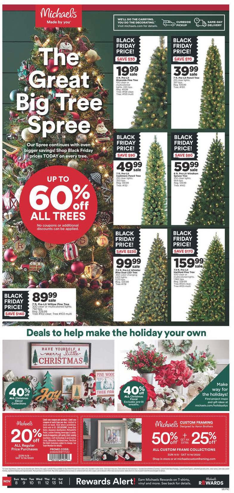 Michaels Weekly Ad Black Friday Nov 8 - 14, 2020 | WeeklyAds2