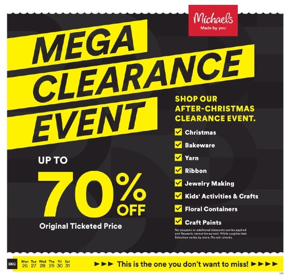 Michaels Weekly Ad Clearance Dec 25 - 31, 2022 | WeeklyAds2
