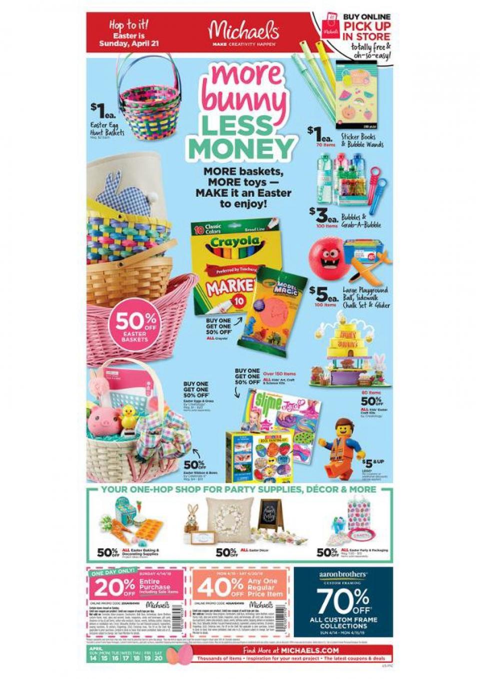 Michaels Weekly Ad Easter Apr 14 - 20, 2019 | WeeklyAds2