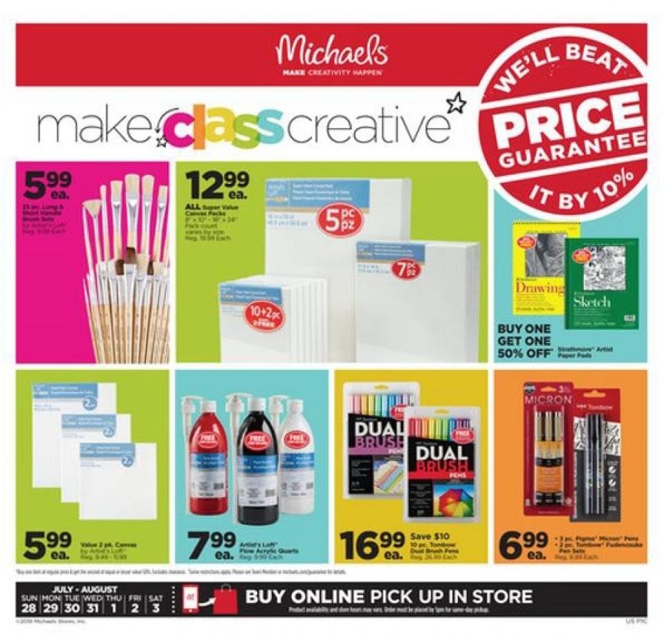 Michaels Weekly Ad Jul 28 - Aug 3, 2019 | WeeklyAds2