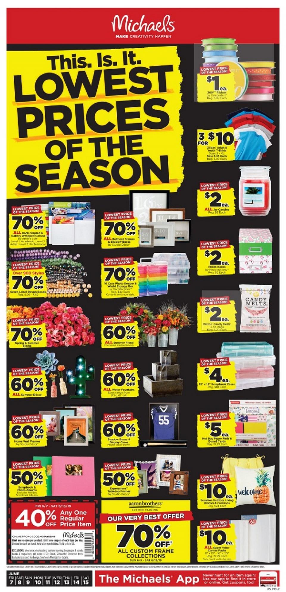 Michaels Weekly Ad Jun 7 - 15, 2019 | WeeklyAds2