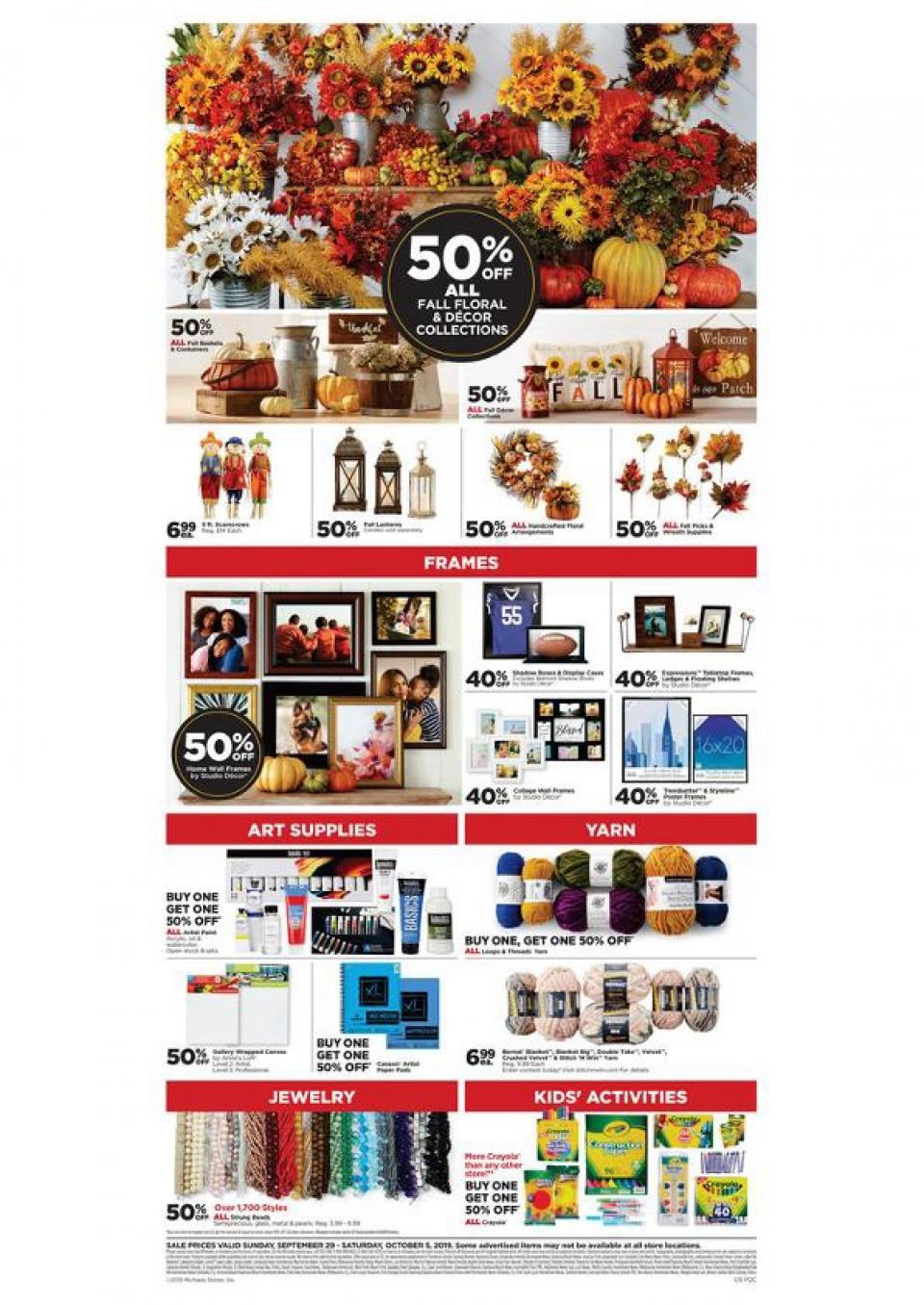 Michaels Weekly Ad Sep 29 - Oct 5, 2019 | WeeklyAds2